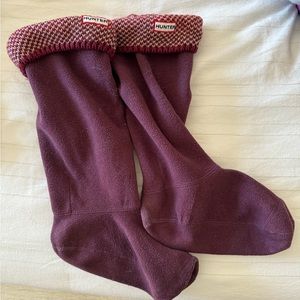 Magenta Hunter Boot Tall Socks